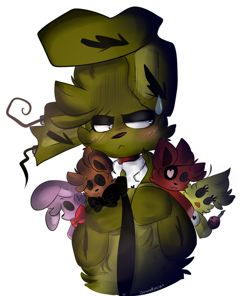 2016 absurd_res alpha_channel bonnie_(fnaf) button caramelcraze chica_(fnaf) cupcake_(fnaf) five_nights_at_freddy's five_nights_at_freddy's_3 foxy_(fnaf) freddy_(fnaf) hi_res lagomorph male mammal plushie rabbit simple_background springtrap_(fnaf) transparent_background video_games watermark