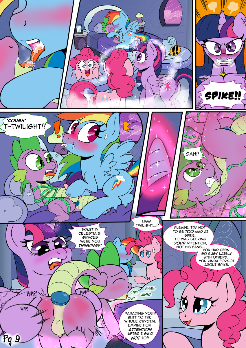 anal anal_penetration butt comic cum dragon equine female friendship_is_magic green_eyes group hi_res horn horse kyokimute male male/female mammal my_little_pony pegasus penetration penis pinkie_pie_(mlp) pony rainbow_dash_(mlp) scalie sex sex_toy snowballing spanking spike_(mlp) twilight_sparkle_(mlp) unicorn wings