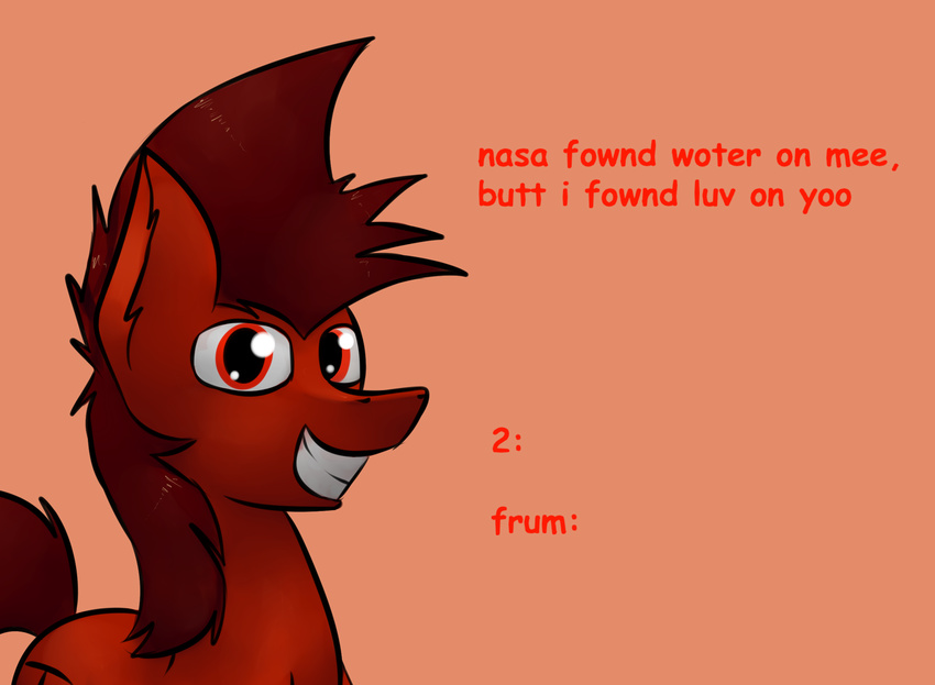 card earth_pony equine fan_character hi_res holidays horse humor looking_at_viewer mammal mars_miner marsminer my_little_pony pony pun solo valentine's_day