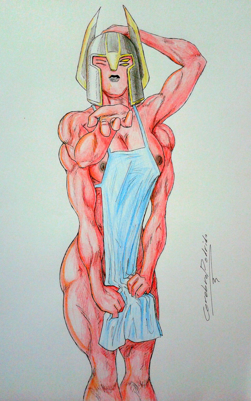 absurd_res alien apron ben_10 ben_10:_omniverse breasts cartoon_network clothing female hi_res humanoid looma_red_wind multi_eye multi_limb muscular muscular_female not_furry red_skin solo tetramand