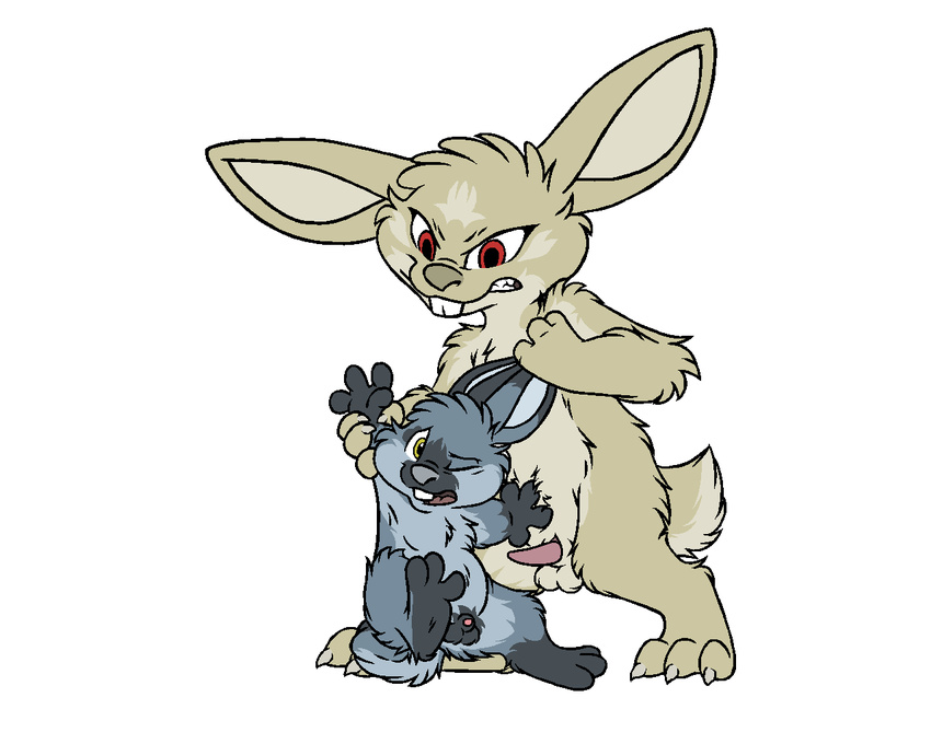 age_difference aliasing animal_genitalia animal_penis anthro arm_grab balls barefoot buckteeth cel_shading crying cub digital_media_(artwork) digitigrade duo erection evil_face flat_colors forced imminent_rape lagomorph lagomorph_penis lifted_by_ears male male/male mammal maxy mizzyam nameless_character nude one_eye_closed open_mouth penis penis_tip pushing rabbit sheath simple_background size_difference standing struggling tapering_penis tears teeth white_background young