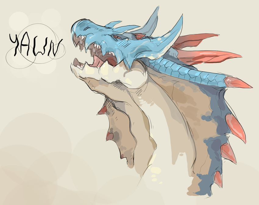 ambiguous_gender blue_scales capcom feral furikake hi_res lagiacrus leviathan_(mh) monster_hunter scales scalie simple_background solo text video_games white_background yellow_eyes