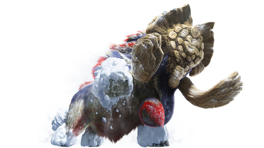 alpha_channel ambiguous_gender capcom cgi digital_media_(artwork) feral fur gamuto hi_res mammal monster_hunter official_art simple_background solo transparent_background video_games yellow_eyes