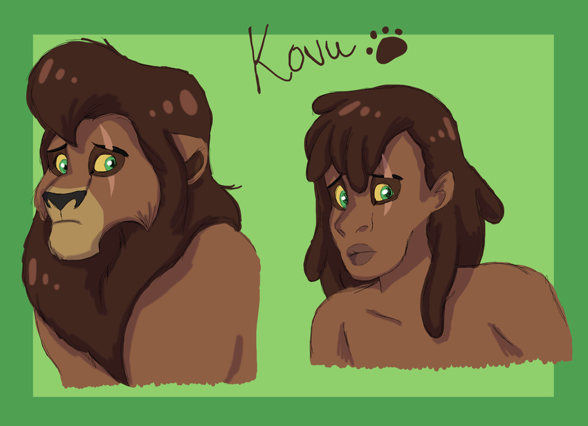 disney feline feral fur hair hi_res human itoruna kovu lion mammal the_lion_king