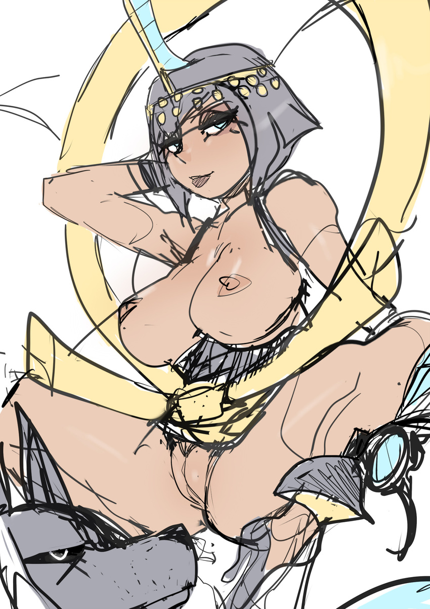 1girl albus_(skullgirls) breasts dark_skin eliza_(skullgirls) horace_(skullgirls) lab_zero_games skullgirls solo