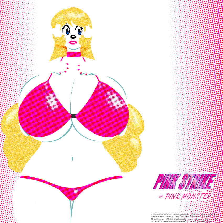 advertisement big_breasts bikini breasts canine chooy64 clothing collar colored_nails dog huge_breasts huge_thighs lipstick luigi64 makeup mammal poodle swimsuit