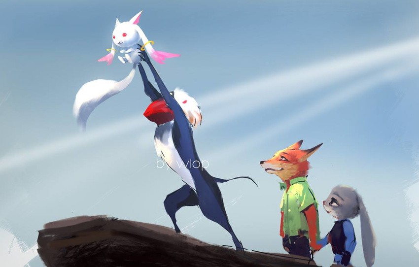 bunnie disney duplicate fox furry kyubey lion_king madoka rafiki tail yudy_hopps zootopia