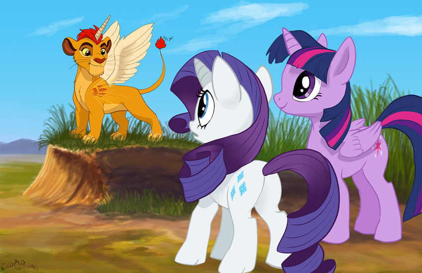 blue_eyes cub cutie_mark disney duo equine feathered_wings feathers feline female feral friendship_is_magic fur hair horn horse kion lion long_hair male mammal multicolored_hair my_little_pony pegasus pony purple_eyes purple_fur purple_hair rarity_(mlp) the_lion_guard the_lion_king twilight_sparkle_(mlp) unicorn winged_unicorn wings young