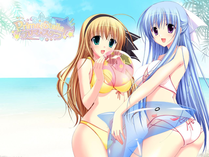 bikini choco_chip cleavage onoshima_kusumi prima_stella swimsuits touhouin_shizuka wallpaper