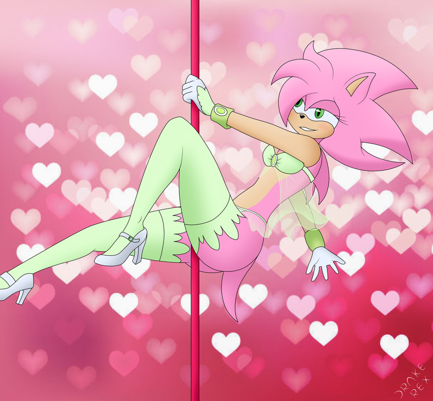 aurora_(disambiguation) aurora_the_hedgehog babydoll clothing dancing drake-rex e-vay hedgehog high_heels lingerie long_legs mammal pole pole_dancing sonic_style stripper striptease thigh_high_stockings