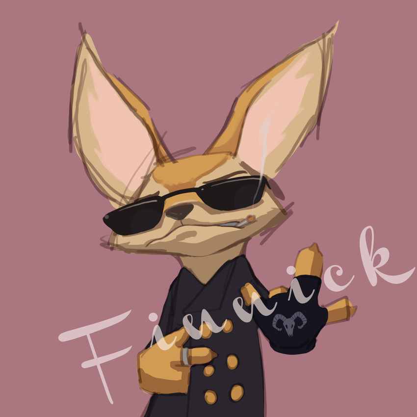 canine digital_media_(artwork) disney eyewear fennce finnick fox fur hi_res male mammal sunglasses zootopia 羽默空