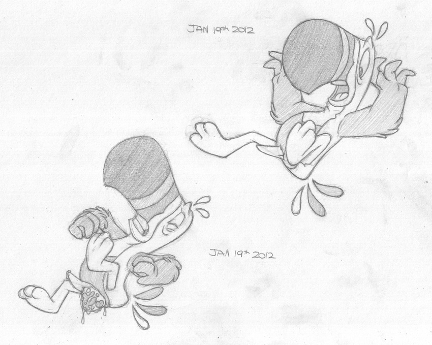 2012 animal_genitalia anthro avian bird clenched_teeth cloaca dripping erection eyes_closed froot_loops greyscale male mizzyam monochrome multiple_images nude open_mouth oviposition pencil_(artwork) penis solo spread_legs spreading straining surprise tapering_penis teeth toucan toucan_sam traditional_media_(artwork) winged_arms wings