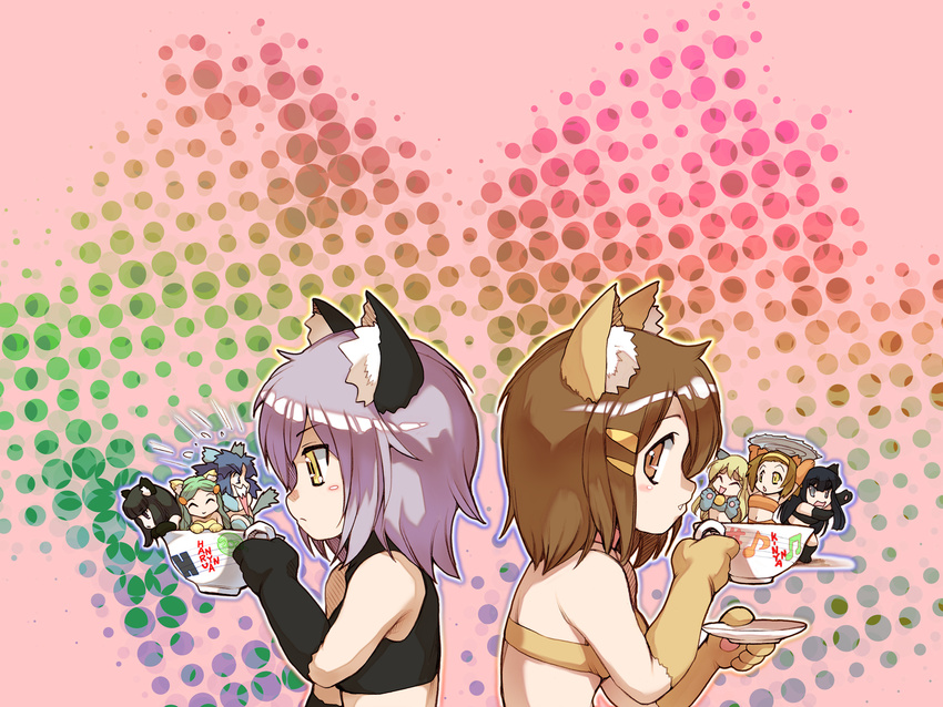 akiyama_mio animal_ears asakura_ryoko hirasawa_yui hisahiko k-on! kimidori_emiri kotobuki_tsumugi nagato_yuki nekomimi suzumiya_haruhi_no_yuuutsu tainaka_ritsu wallpaper