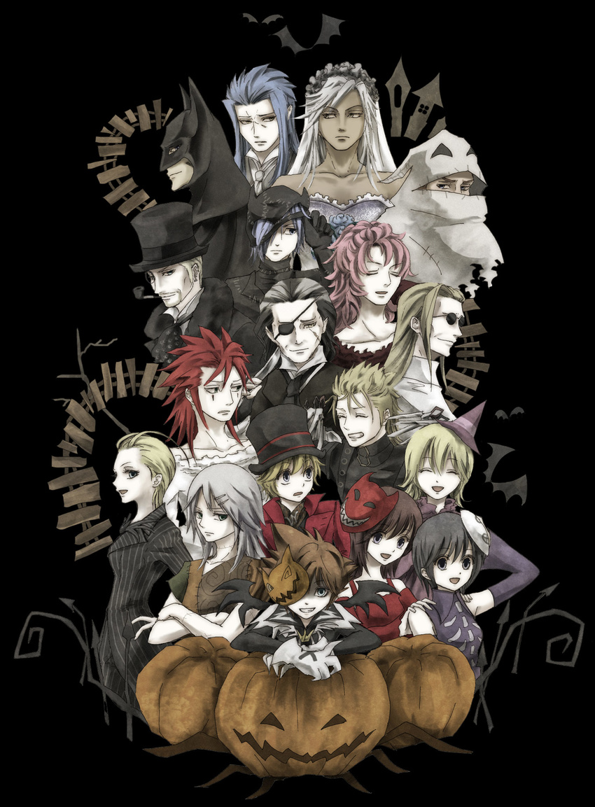 axel batman corpse_bride crossover demyx edward_scissorhands kairi kingdom_hearts larxene lexeaus luxord marluxia namine riku_(kingdom_hearts) roxas saix sora_(kingdom_hearts) sweeney_todd tagme vexen xaldin xemnas xigbar xion_(kingdom_hearts) zexion