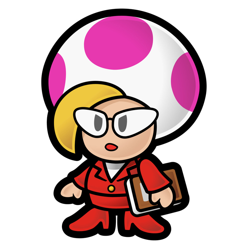 blonde_hair glasses high_heels jolene lipstick makeup official_art paper_mario super_mario_bros.