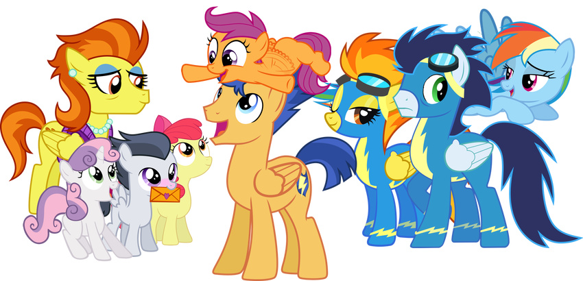2015 alpha_channel apple_bloom_(mlp) bronybyexception clothing cutie_mark earth_pony equine eyewear feathers female feral flash_sentry_(mlp) friendship_is_magic fur goggles group hair hi_res horn horse jewelry letter male mammal multicolored_hair multicolored_tail my_little_pony necklace open_mouth pegasus pony rainbow_dash_(mlp) rainbow_hair rainbow_tail rumble_(mlp) scootaloo_(mlp) simple_background smile soarin_(mlp) spitfire_(mlp) stormy_flare_(mlp) transparent_background unicorn uniform wings wonderbolts_(mlp)