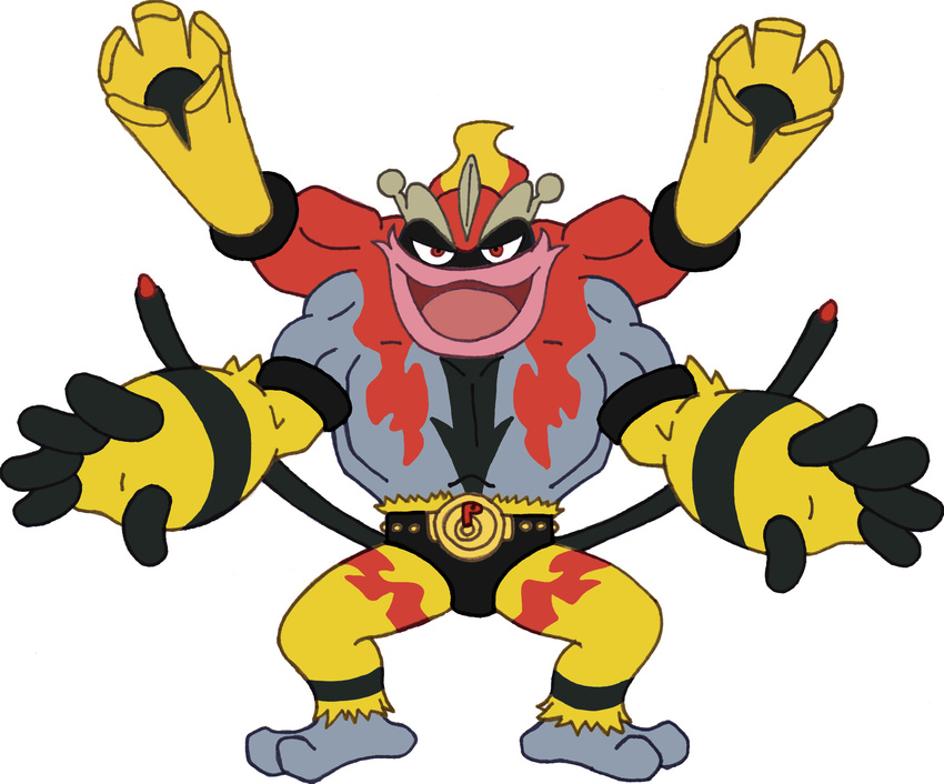 4_arms condemnedkid electivire fusion hi_res machamp magmortar multi_arm multi_limb nintendo pok&eacute;mon simple_background video_games white_background