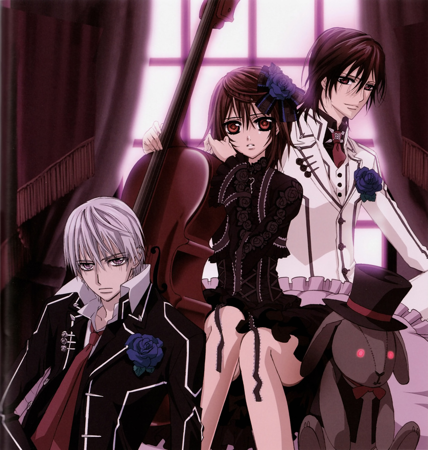 binding_discoloration cross_yuuki kiryuu_zero kuran_kaname nishida_asako vampire_knight