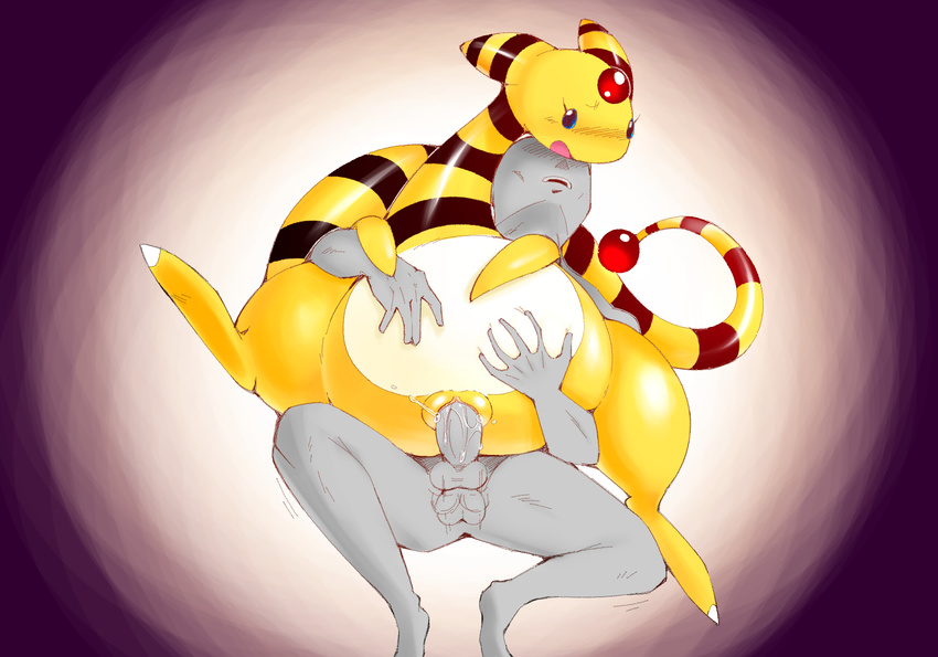 ampharos anonymous bestiality blue_eyes blush duo eyelashes female feral hi_res human human_on_feral interspecies male male/female mammal nintendo open_mouth penetration penis plump_labia pok&eacute;mon pok&eacute;philia pussy pussy_juice vaginal vaginal_penetration video_games ɯ(_&ndash;_&ndash;_)ɯ