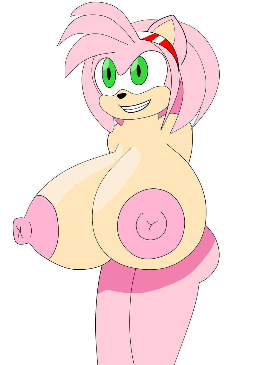 absurd_res alpha_channel amy_rose big_breasts breasts female hedgehog hi_res huge_breasts mammal nipples nude portrait simple_background sonic_(series) three-quarter_portrait transparent_background whiteyounglink2