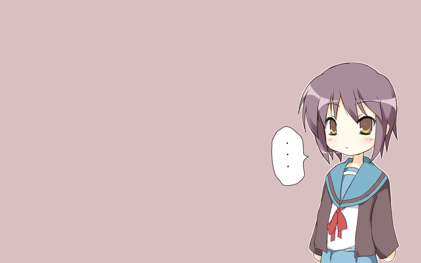 blue_sailor_collar brown_eyes cardigan kita_high_school_uniform nagato_yuki non-web_source sailor_collar school_uniform serafuku short_hair silver_hair solo suzumiya_haruhi_no_yuuutsu wallpaper