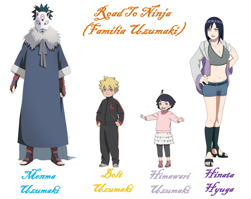 2boys 2girls females hyuuga_hinata males multiple_boys multiple_girls naruto uzumaki_boruto uzumaki_himawari uzumaki_naruto