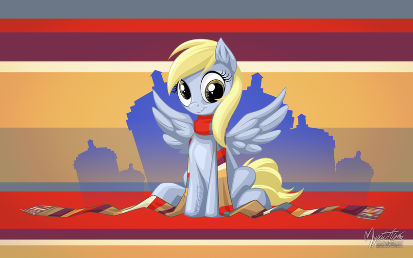 2016 cute derpy_hooves_(mlp) equine female feral friendship_is_magic mammal my_little_pony mysticalpha pegasus sitting solo wings