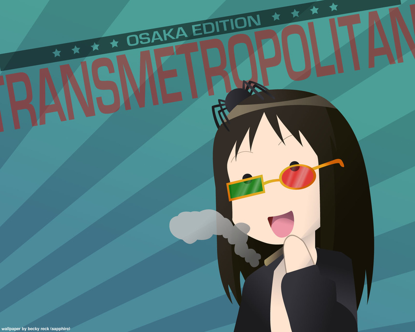 artist_request azumanga_daiou bug crossover formal fusion glasses highres kasuga_ayumu parody simple_background smoking solo spider spider_jerusalem suit transmetropolitan wallpaper