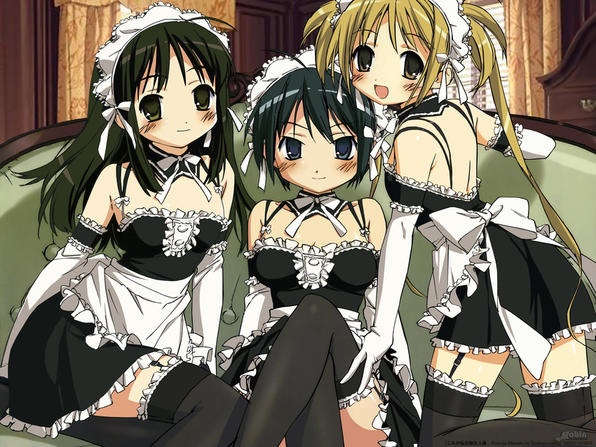 garter_belt kore_ga_watashi_no_goshujin-sama kurauchi_anna maid sawatari_izumi sawatari_mitsuki