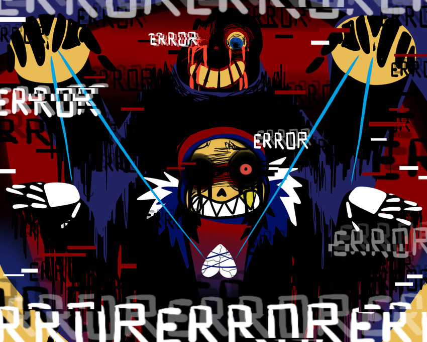 aftertale animated_skeleton blood bone clothed clothing error errortale geno_sans_(aftertale)_(character) glitch gold_(metal) gold_tooth hoodie loverofpiggies male nightmare_fuel sans_(undertale) skeleton skull smile soul strings text undead underfell undertale video_games wounded