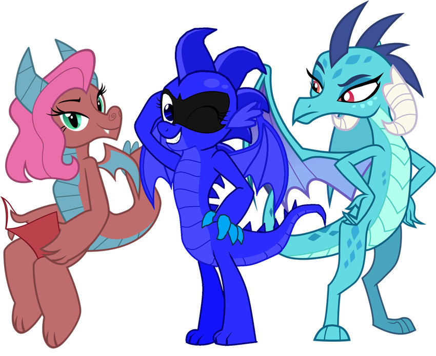 blue_eyes blue_scales bluewolfavenger crystal crystal_the_dragon_(character) dragon dragon_adult fan fan_character fantasy female friendship_is_magic mina_(mlp) multicolored_scales my_little_pony no_porn pose princess_ember_(mlp) scales two_tone_scales vector