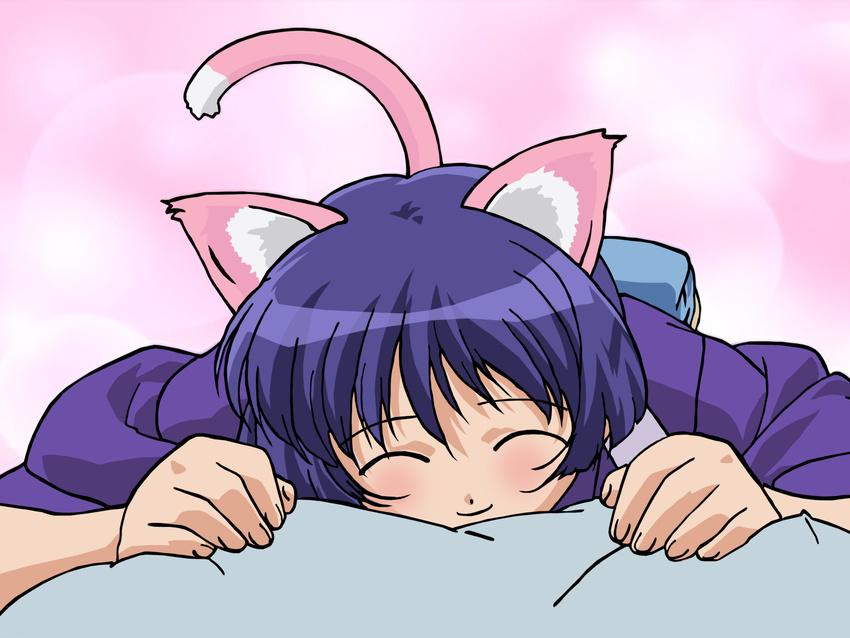 ai_yori_aoshi blue_hair blush catgirl sakuraba_aoi