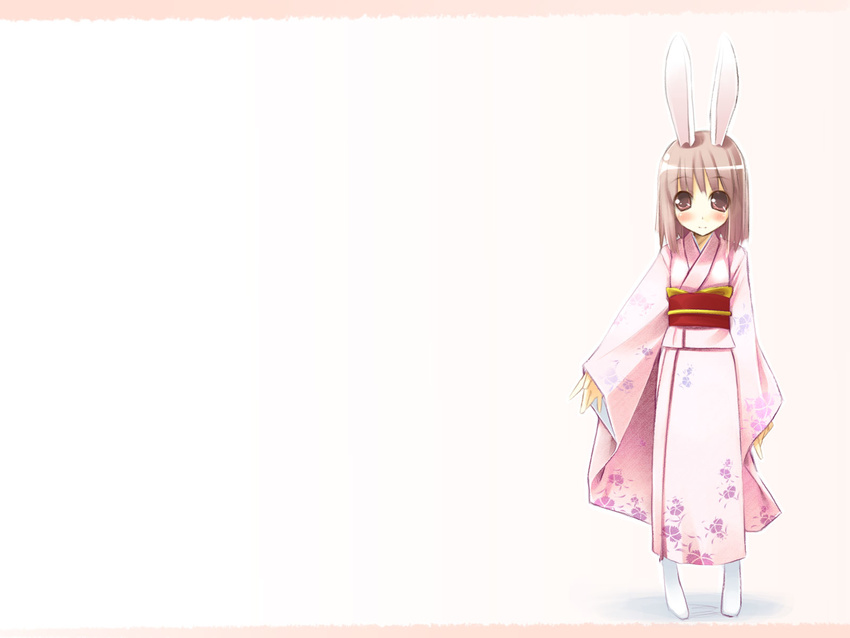 animal_ears bunny_ears highres japanese_clothes jirou_(chekoro) kimono original solo u-tan wallpaper