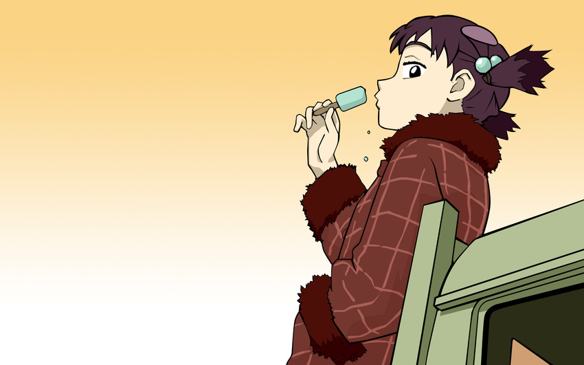 flcl food highres ninamori_eri popsicle solo vector_trace wallpaper