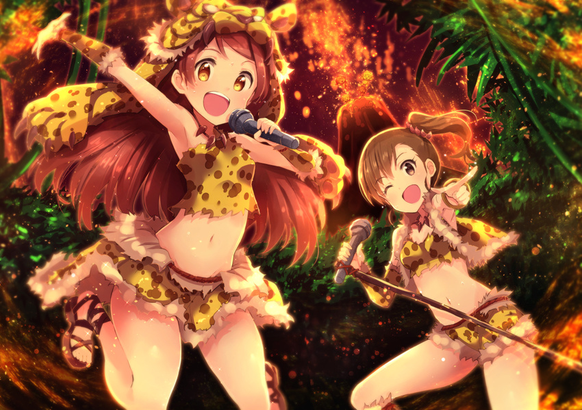 futami_mami idolmaster idolmaster_million_live! ima_(lm_ew) microphone oogami_tamaki