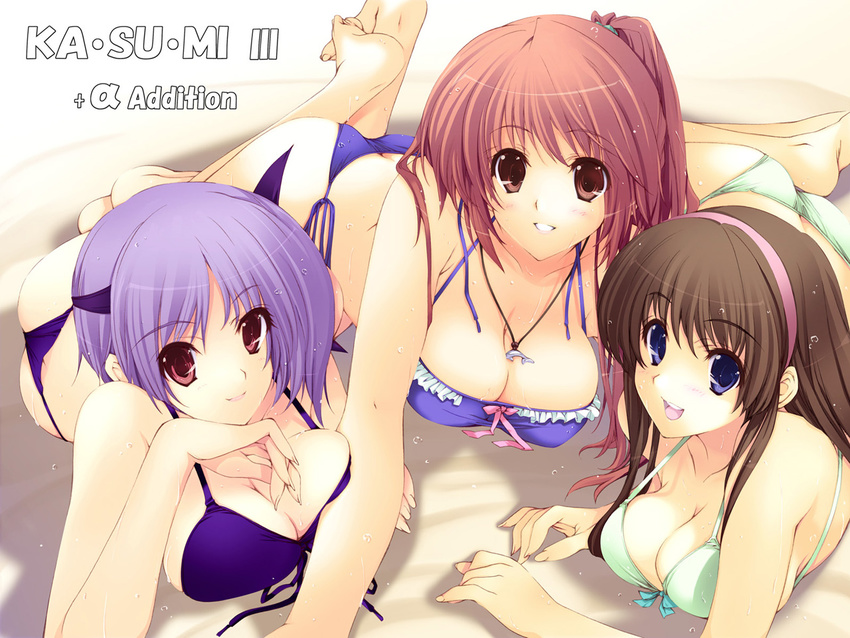 ayane bikini dead_or_alive hitomi iizuki_tasuku kasumi side_tie_panties swimsuit