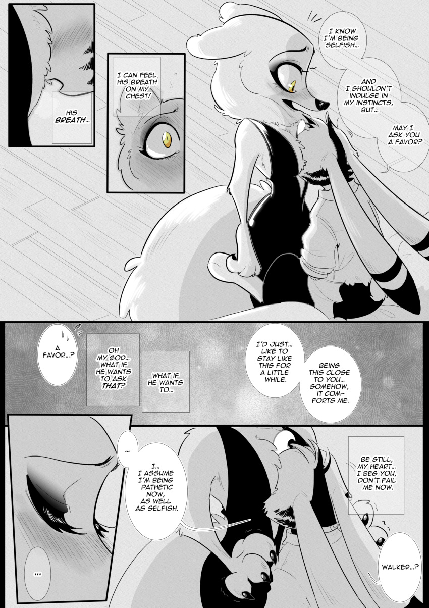 ... arctic_fox blush breasts canid canine clothing comic cynthia_walker disney dress female fox head_in_cleavage jack_savage lagomorph male mammal rabbit rem289 small_breasts yellow_eyes zootopia