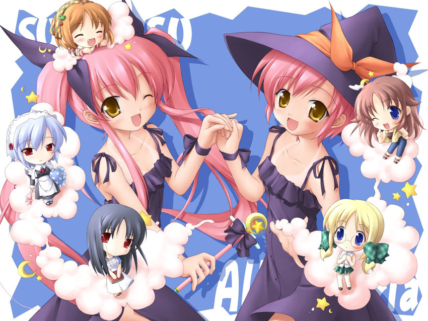 chikotamu kotonomiya_yuki kousaka_alice kousaka_maria makino_nanami miyashiro_karin shinjou_izumi suigetsu waha yamato_suzuran