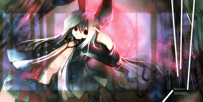 album_cover animal_ears bunny_ears cover highres kei_(keigarou) reisen_udongein_inaba skirt smile solo touhou