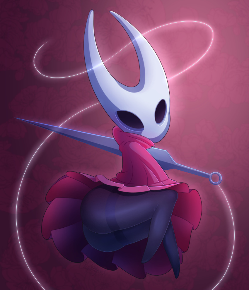 arthropod clothing female hollow_knight hornet hornet_(hollow_knight) hymenopteran insect legwear nylonlyon solo tights upskirt wasp