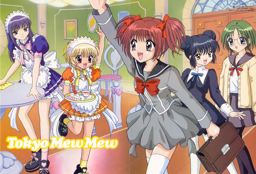 fong_pudding fujiwara_zakuro midorikawa_lettuce mint_aizawa momomiya_ichigo tokyo_mew_mew