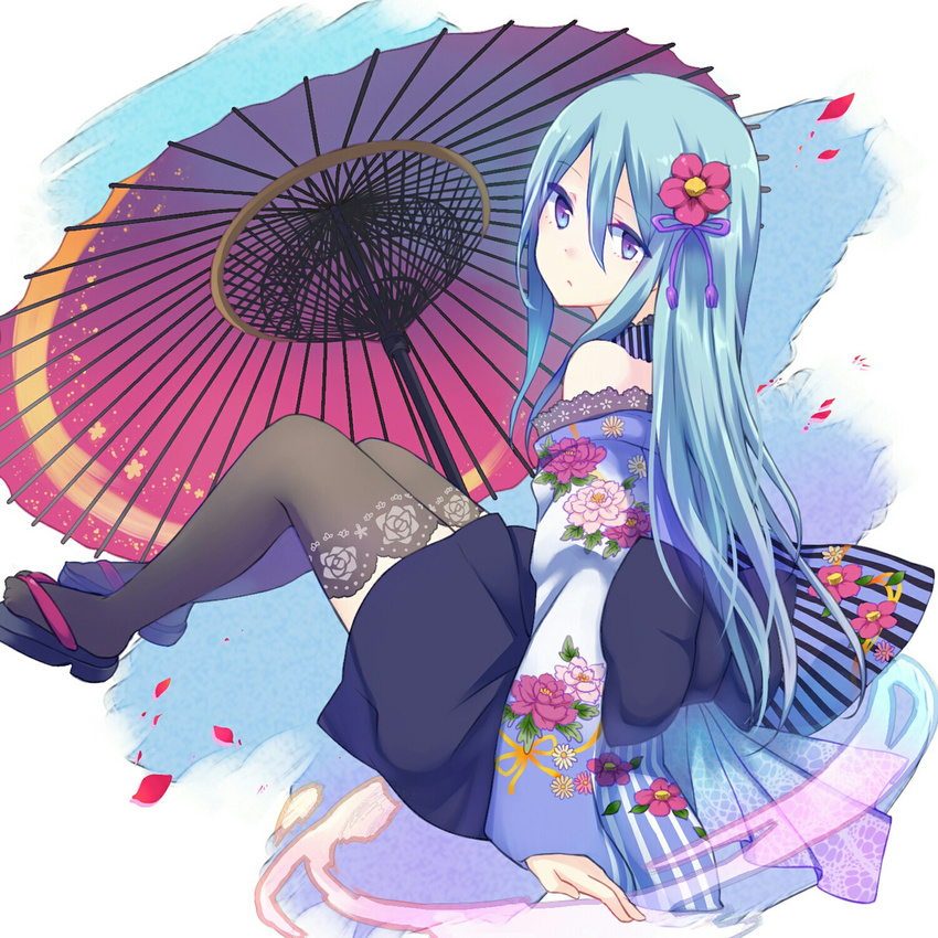 gucchiann kimono tagme thighhighs umbrella