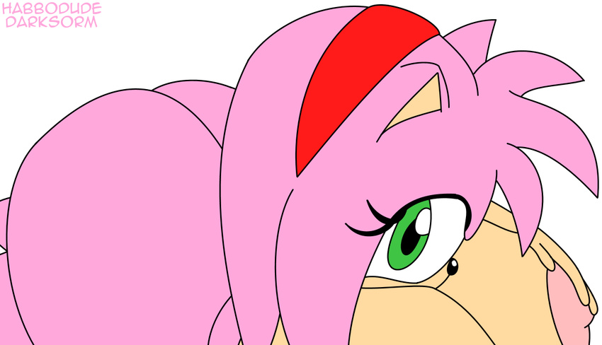 amy_rose anthro areola big_breasts big_butt breasts butt darksorm erect_nipples female habbodude hedgehog huge_breasts huge_butt hyper mammal nipples nude solo sonic_(series)