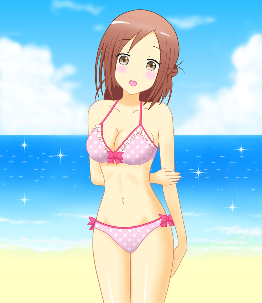 1girl beach fujimiya_kaori isshuukan_friends jophiel swimsuit
