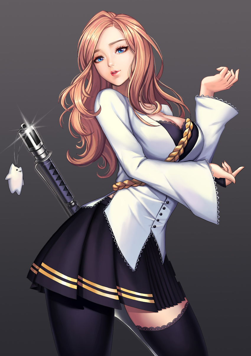 business_suit cleavage mabinogi_heroes sakuredream sword