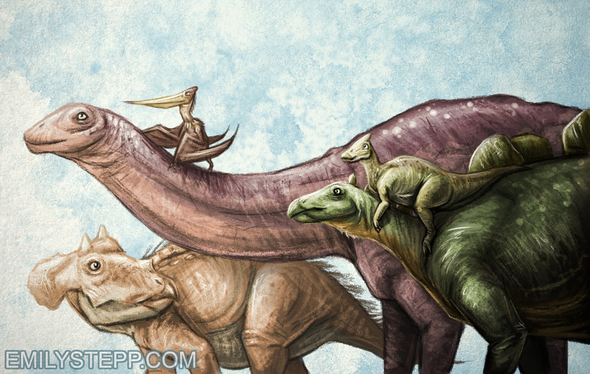 ambiguous_gender apatosaurus dinosaur ducky emily_stepp group littlefoot parasaurolophus pteranodon sauropod spike_(land_before_time) stegosaurus the_land_before_time triceratops
