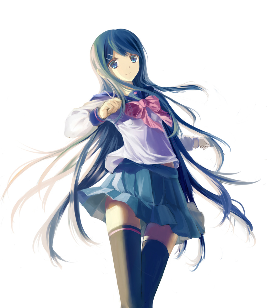 clouble dangan-ronpa maizono_sayaka seifuku thighhighs