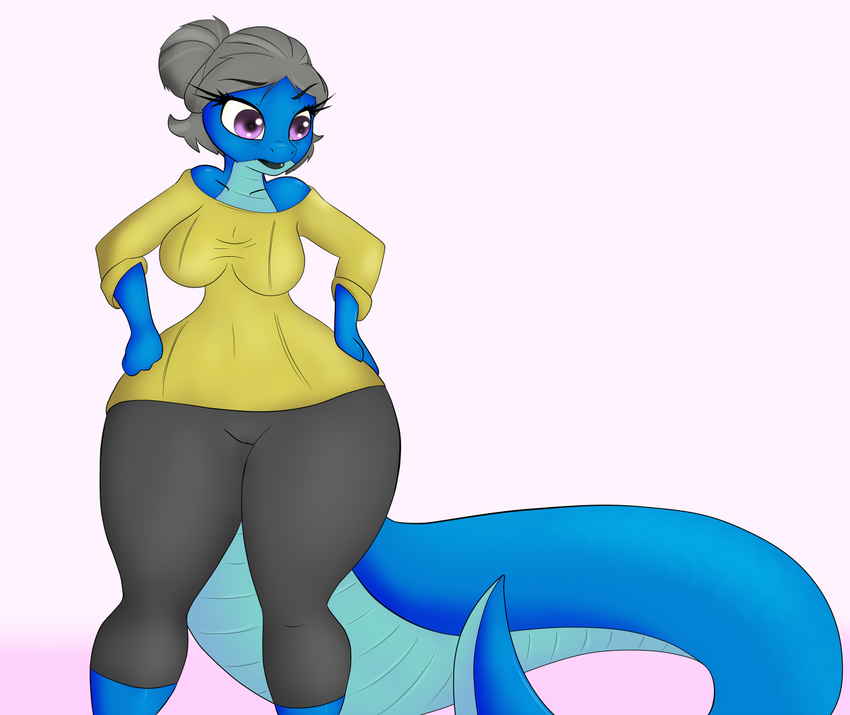 2016 big_butt bottom_lip butt camel_toe cassandra_noire female hands_on_hip long_tail mature_female mother neronova old parent reptile scalie snake thick_tail thick_thighs voluptuous