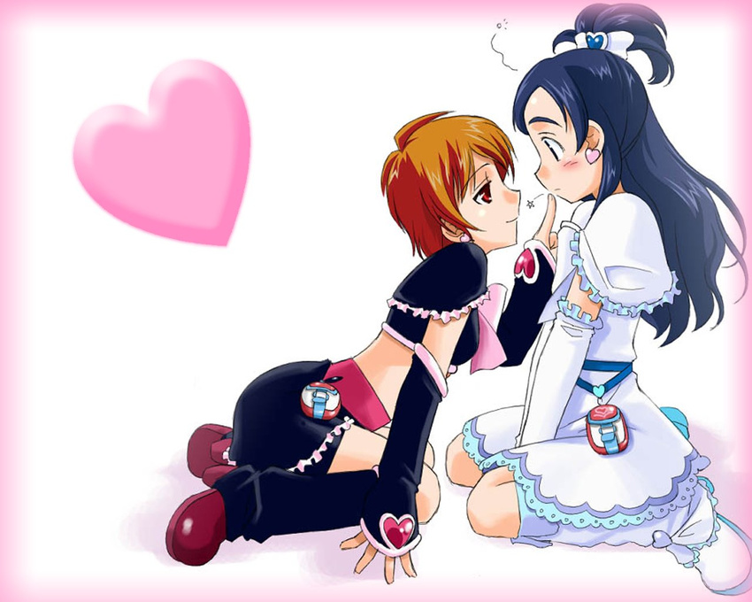 cure_black cure_white futari_wa_pretty_cure misumi_nagisa yukishiro_honoka