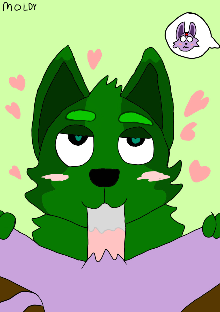 &lt;3 absurd_res anthro aroused bodily_fluids canid canine canis cum cum_in_mouth cum_inside domestic_dog duo eeveelution espeon fan_character fellatio first_person_view fur furniture generation_2_pokemon genital_fluids green_body green_fur green_pupils heart_pupils hi_res male male/male mammal nintendo oral penile pokemon pokemon_(species) pupils purple_body purple_fur sex shy simple_background table